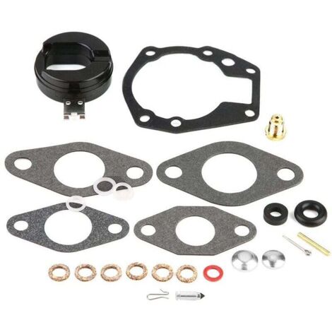 Kit de reconstrucción de carburador, kit de reparación y reconstrucción de carburador de 25 piezas, reemplazo para 439071 0439071 para junta de carburador Johnson, carburador Johnson Evinrude 6-Crezuo (1/4)