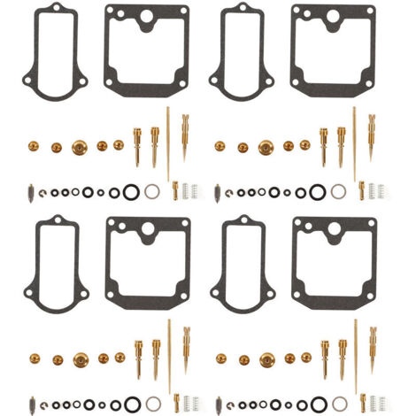Kit de reparación de carburador de motocicleta de 4 piezas, kit de reconstrucción y reacondicionamiento de carburador para KZ650B Z650 KZ650C Custom KZ650D SR KZ650-Crezuo (1/5)