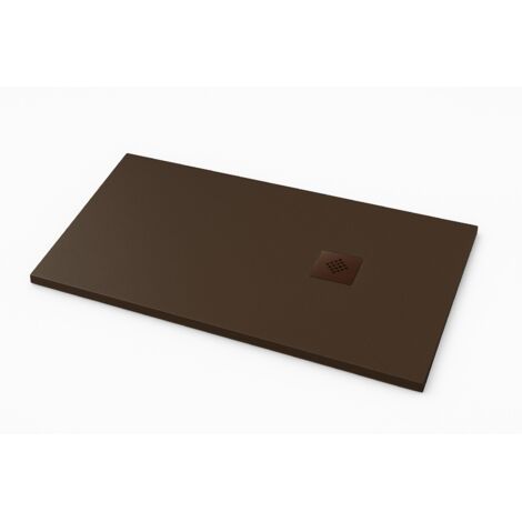 Ardesia Ultra-Slim Slate Effect Shower Tray - Chocolate Brown RAL 8017 70x200cm Chocolate Brown Grate