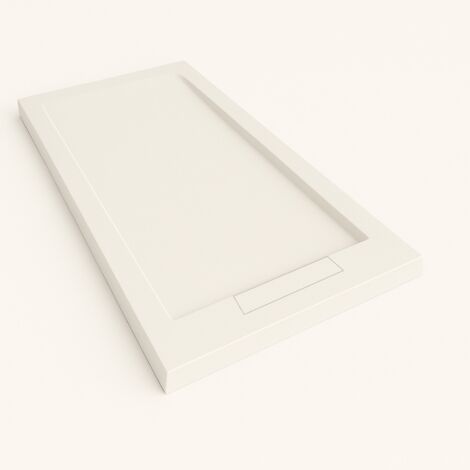 Steen Framed Slate Effect Shower Tray - White RAL 9003 70x170cm White Grate (1/5)
