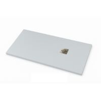 Ardesia Ultra-Slim Slate Effect Shower Tray - Light Grey RAL 7035 100x150cm Steel Grate