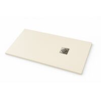 Ardesia Ultra-Slim Slate Effect Shower Tray - Cream RAL 1013 80x190cm Steel Grate