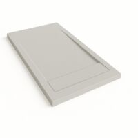 Bidai Framed Slate Effect Shower Tray - Light Grey RAL 7035 70x200cm Light Grey Grate