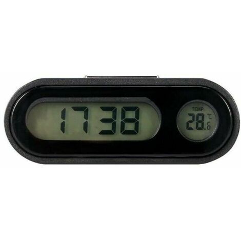 Horloge de voiture. horloge numérique de voiture avec thermomètre Mini horloge de tableau de bord de voiture (horloge numérique de voiture) (1/5)