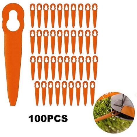 100 lames de coupe ABS pour tondeuses STIHL Polycut 2-2 – pièces détachées (1/5)