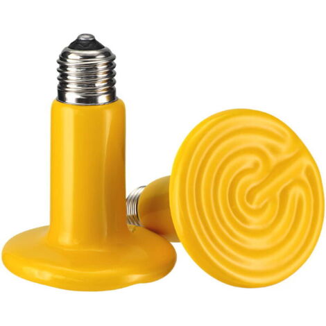 Lot de 2 lampes chauffantes pour reptiles à émetteur céramique à changement de couleur, sans ampoule lumineuse, pour incubateurs de poulailler destinés à l'élevage d'amphibiens et de poulets de compag (1/5)
