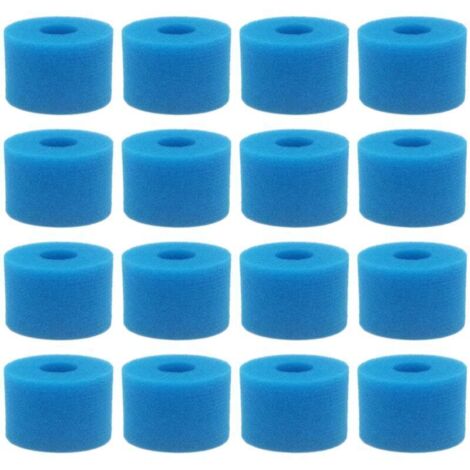 Ensemble de 16 cartouches filtrantes en mousse réutilisables et lavables Pure Spa pour spas. Type S1