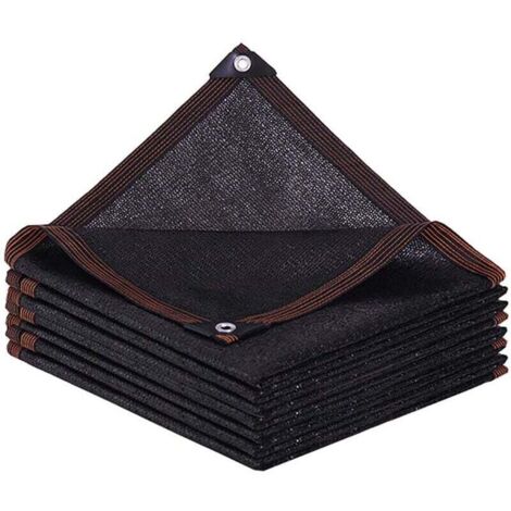 Filet pare-soleil rectangulaire à œillets pour balcon, serre, jardin, pergola, terrasse, pelouse – 3 x 5 m – Noir (1/4)