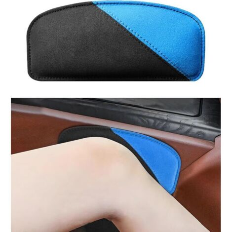 Genouillères de voiture. Genouillères universelles pour voiture. Coussins d'accoudoirs pour voiture. Coussins de soutien pour les jambes des sièges auto. Convient aux voitures (noir et bleu). (1/4)