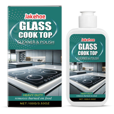 Nettoyant et polisseur pour plaques de cuisson en verre Jakehoe – Produit nettoyant ménager pour plaques à induction et vitrocéramiques
