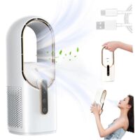 Ventilateur portable, ventilateur de table avec fonction brumisateur, petit ventilateur de table avec fonction brumisateur