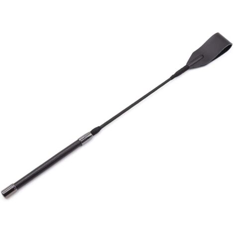 45 cm lange Lederpeitsche mit Griff und Aufhängeschnur (1/4)