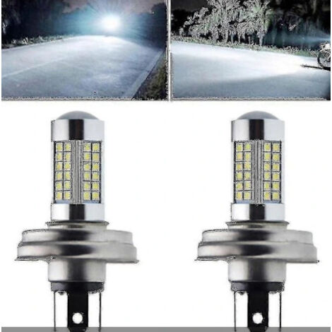 ampoules LED P45T R2 pour phare de scooter ou cyclomoteur, 6000K, feux de croisement/feux de route, 12V. (1/2)