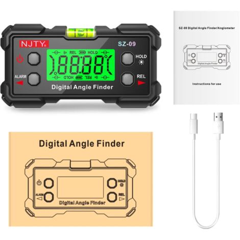 High-precision digital laser level with double-sided laser lines, inclinometer and level box, magnetic, USB rechargeable, DIY tools (1/5)