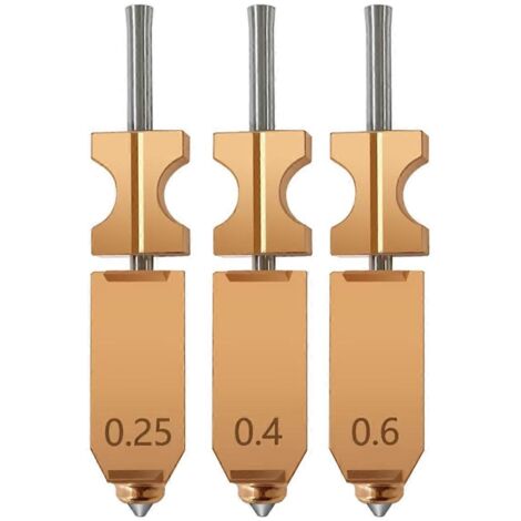 Set of 3 improved AD5X quick-release nozzles, 0.25/0.4/0.6 mm, 3D printer accessories. (1/4)
