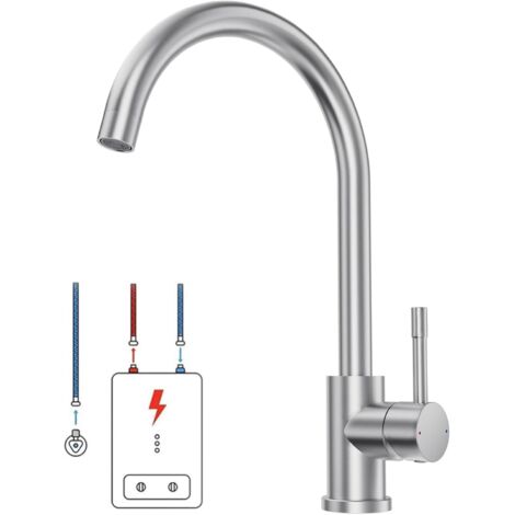 Low Pressure Kitchen Tap Stainless Steel,360° Rotatable Kitchen Tap Low Pressure (1/3)