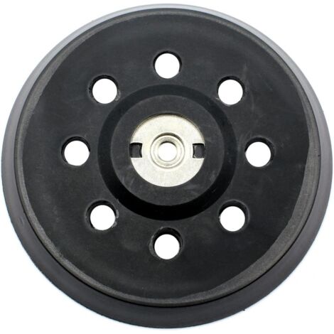 Paryou – Plateau de ponçage 125mm – 8 trous – Finition mi-dure pour surfaces planes et incurvées – Compatible ponceuses Metabo SXE 325/425/425 TurboTec - 631220000