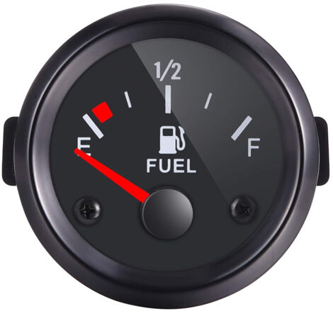 Paryou – Jauge de niveau de carburant 52mm – Éclairage rétro-éclairé – Compatible capteur 240-33 ohm – Installation simple pour voiture et bateau