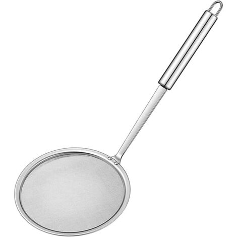 10cm Cuillere Ecumoire Inox, Araignée Cuisine, Cuillère Écumoire, Passoire Écumoire en Acier Inoxydable, Cuillère Ajourée pour Résidus de Filtre, Food Passoire Louche, Cuisson Des Aliments (1/5)