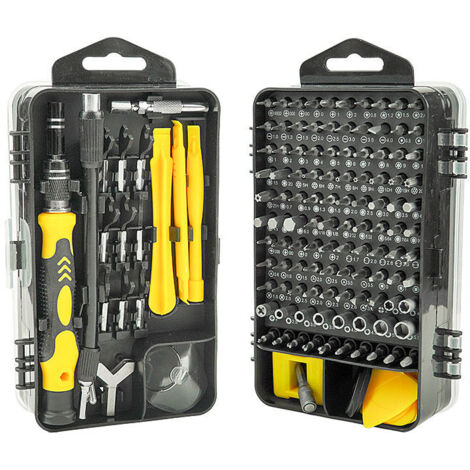 Odipie – Tournevis de précision 115 en 1 – Poignée conductrice magnétisée – Outils en acier pour réparations électroniques – Kit complet