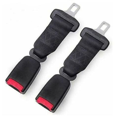 Rwoythk – Rallonge de ceinture de sécurité 23 cm – Lot de 2 pièces – Installation rapide – Compatible avec ceintures encombrantes – Couleur noire