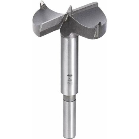Rwoythk – Mèche à bois 42 mm – Carbure cémenté pour perçage précis – Trous propres à fond plat dans bois et contreplaqué – Compatible perceuses
