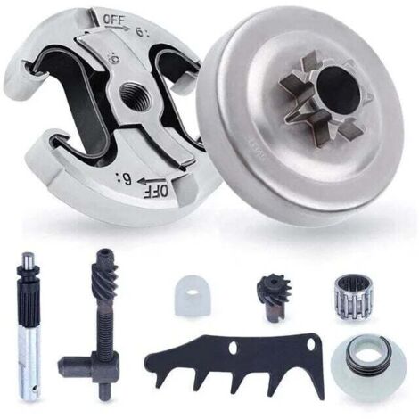 Houhence – Pignon de chaîne .325' 7 dents – Embrayage et roulement pour tronçonneuse Husqvarna 340 345 450 – Kit de pièces de rechange 8 en 1