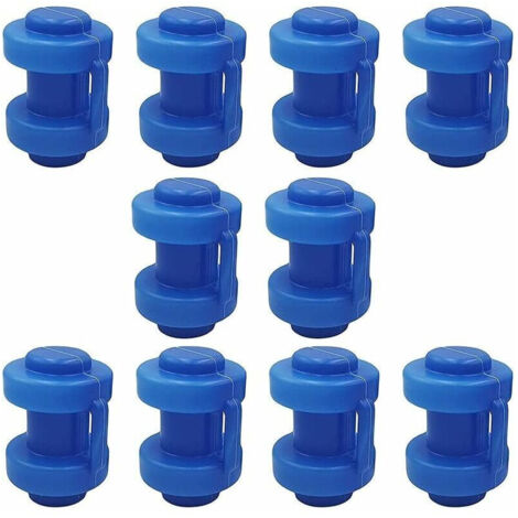 Capuchons Poteau Trampoline, 10 Pièces Trampoline Embout, Capuchons Pôle Trampoline, Capuchon D'Trampoline, pour Embout Poteau à Crochet Filet Filet de Sécurité Pièce de Rechange(Bleu)
