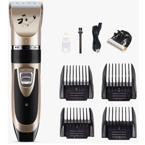 Tondeuse Chien Professionnel Poil Long Epais Animal Silencieux Rechargeable Electrique Tondeuse pour Chien et Chat Dog Clipper Kit,TRIMEC