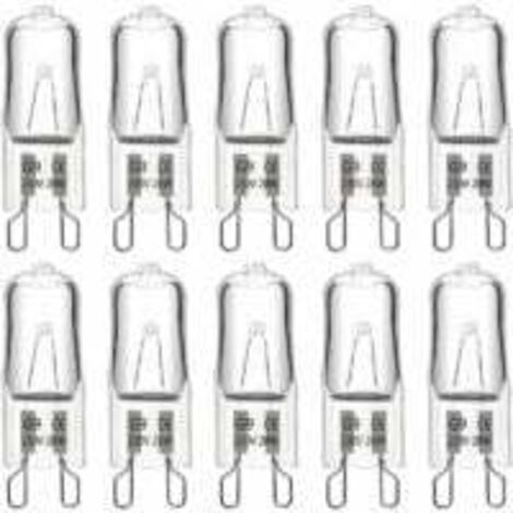 Ampoule Halogene G9 28W 230V, 370LM 2700K Blanc Chaud Dimmable, G9 Ampoules Capsule, pour Lustres, Lampes de Paysage, Appliques Murales, Éclairage d'armoire, Lot de 10
