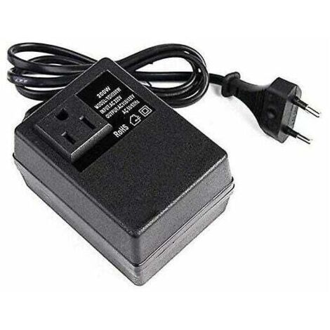 Ulisem – Transformateur 220V à 110V 200W – Prise européenne – Tension de sortie 110V – Compatible pour appareils en Indonésie et Europe