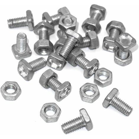 Ulisem – Lot de 50 écrous et boulons en aluminium haute résistance – Filetage métrique pas standard – Pour montage de serres