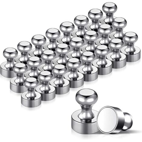 Houhence – Lot de 24 aimants puissants 12x16mm – Acier inoxydable – Capacité jusqu'à 20 feuilles A4 – Boîte de rangement incluse - 24PCS