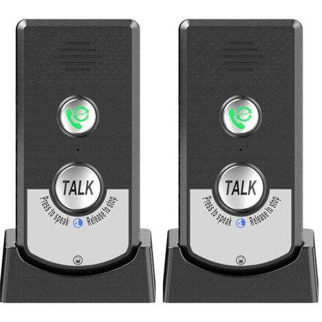 Lot De 2 Interphones Sans Fil Pour La Maison, Appelant Bidirectionnel, Interphone Vocal Portable Sans Fil Ultra Longue Distance Pour Personnes âGéEs, Communication De PièCe à PièCe,Sonnerie D'Appel TR