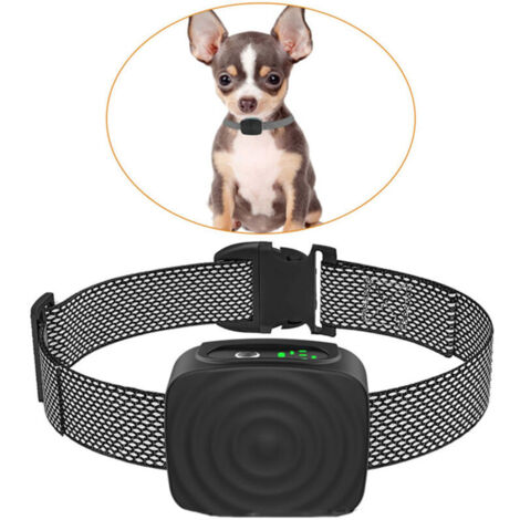 Collier anti-aboiement pour chiens de petite et moyenne taille, 2,3 à 6,8 kg, rechargeable, sans choc, avec sensibilité et force réglables.