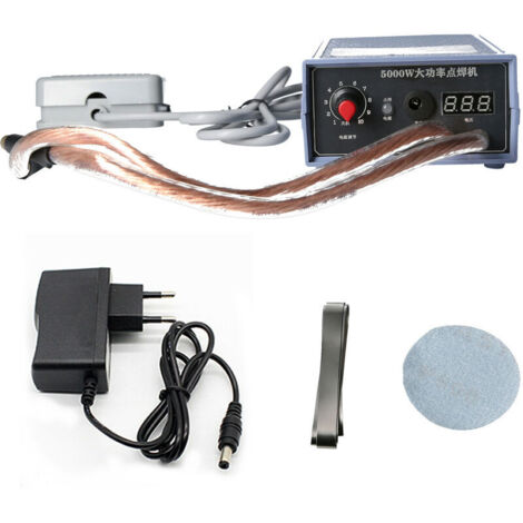 Soudeuse par points 5000W Machine de soudage par points portable haute puissance Portable 0-800A Soudeurs réglables en courant pour batterie 18650 Prise UE (prise UE)