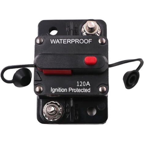 Houhence – Disjoncteur de voiture 150A – DC 12V-48V – Étanche avec réinitialisation manuelle – Protection circuits audio et marins