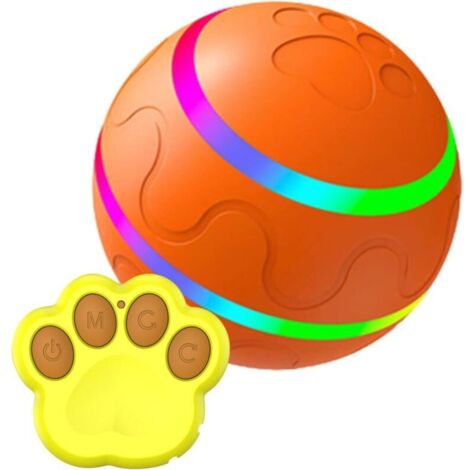 Houhence – Balle pour chien mobile avec capteur de mouvement – Lumières LED – Silicone naturel et TPU – Rechargeable et étanche – Pour intérieur et extérieur