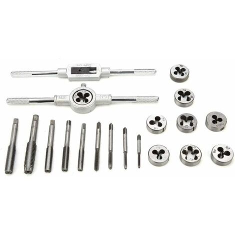 Ulisem 20 PCS Outil Pour Tarauder, tarauds et filières, Filetage Extracteurs de Vis, M3-M12 en Acier, avec Étui de Rangement