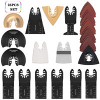 Odipie – Kit de 25 lames de scie universelles pour outils oscillants – Pour coupes précises dans bois et plastique – Compatible avec Fein, Dremel, Bosch, Makita, Dewalt