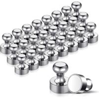 Houhence – Lot de 24 aimants puissants 12x16mm – Acier inoxydable – Capacité jusqu'à 20 feuilles A4 – Boîte de rangement incluse - 24PCS