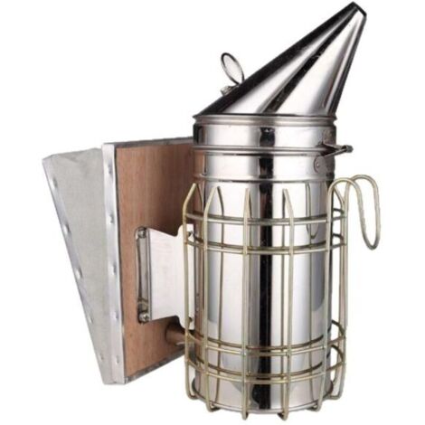 Fumeur en nid d'abeille, ensemble d'outils apiculteurs en acier inoxydable, outil en nid d'abeille avec bouclier thermique, équipement apiculteur (1/4)