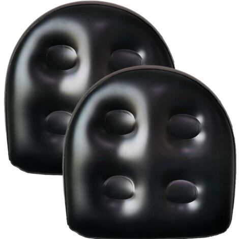 Lot de 2 rehausseurs de siège de voiture gonflables avec ventouse - 47 x 37 x 15 cm - Noir