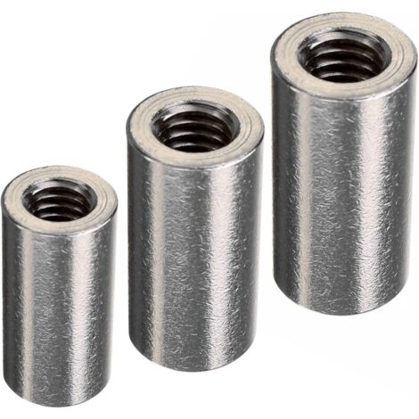MANCHON FILETÉ M10 PACK 25 Manchon de raccordement femelle pour Tube acier Tige filetée Ecrou long rond Manchon connecteur acier Raccord plomberie Reducteur de pression (1/5)