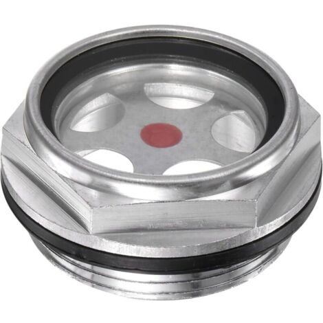 Air Compresseur Huile Niveau Jauge Vision Verre G1-1/2 Mâle Fileté Aluminium Liquide Indicateur Vision Fenêtre