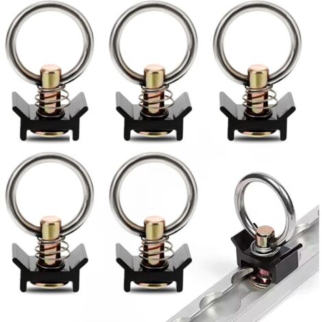 10 Pièces Rail Arrimage Anneau, d'extrémité pour Rail Aero 900 daN Rail Arrimage Ferrures pour Camionnette, Rail D'arrimage Aéronautique