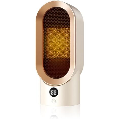 Chauffage d'Appoint, Radiateur Soufflant à Économie d'Énergie, 800W Électrique Radiateur Soufflant, Radiateurs pour Usage Intérieur, Mini Radiateur Céramique pour Salon, Bureau, Chambre (1/5)