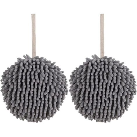 Essuie-mains doux en microfibre Essence - Lot de 2 (gris + blanc) Essuie-mains doux pour un séchage rapide et facile - 17 x 17 cm (1/5)