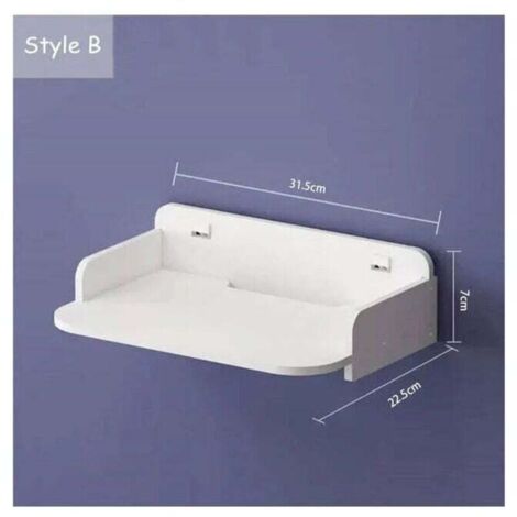 Étagère de projecteur Wifi, botes de rangement de cable d&39alimentation, bote de support de fil, étagères murales en bois-plastique suspendues, décoration de maison DIY, 1 pièce,Rectangle (1/5)