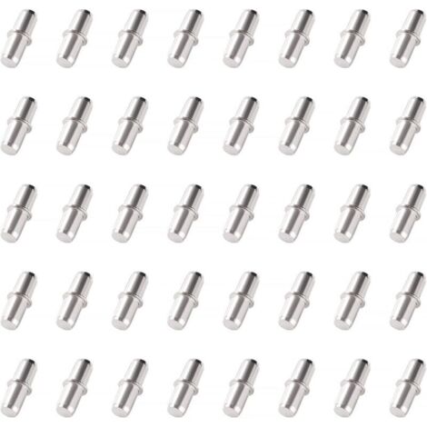 40 Pièces 20x6 mm Taquets d'Étagère, Goupilles de Support D'étagère, pour Meubles de Bibliothèque D'armoires de Cuisine (1/5)